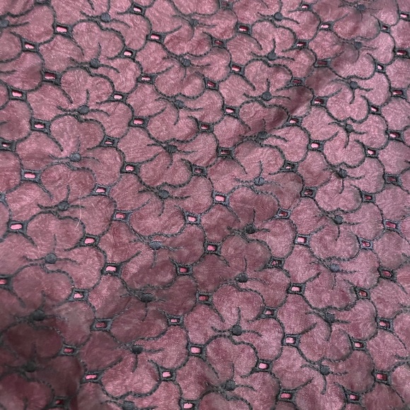 silk lace dress with bow pink and black -laundry - Picture 5 of 8